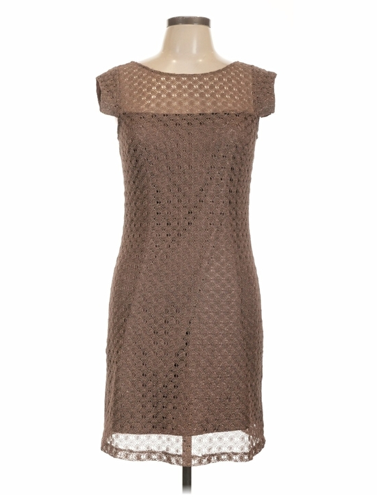 Jax Dresses & Skirts - Jax Women's Brown Crochet Shift Dress